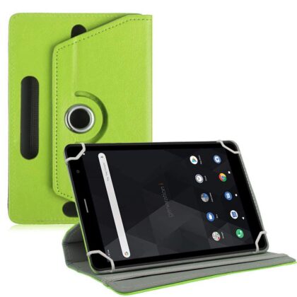 TGK Universal 360 Degree Rotating Leather Rotary Swivel Stand Case Cover for iBall iTAB BizniZ 10.1 Inch Tablet – Green