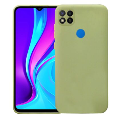 TGK Mobile Cover, Liquid Silicone Case Back Cover Compatible for Xiaomi Mi Redmi 9 / Redmi 9C (Olive Green)