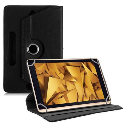 TGK Universal 360 Degree Rotating Leather Rotary Swivel Stand Case Cover for iBall Slide Elan 4G2 Tablet (10.1 inch) (Black)