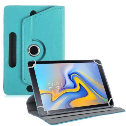 TGK 360 Degree Rotating Leather Rotary Swivel Stand Case Cover for Samsung Galaxy Tab A SM-T590 10.5 inch (Sky Blue)