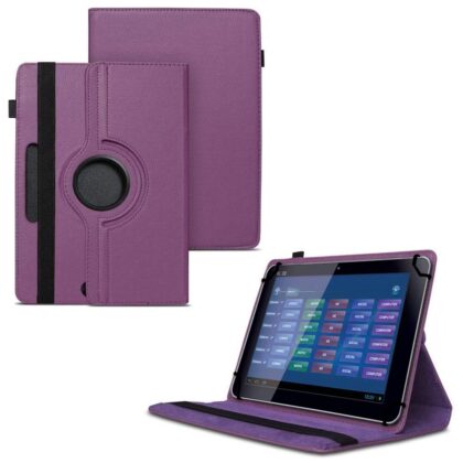 TGK 360 Degree Rotating Universal 3 Camera Hole Leather Stand Case Cover for Lenovo Tab Tab 2 A10-30F 10.1 inch – Purple