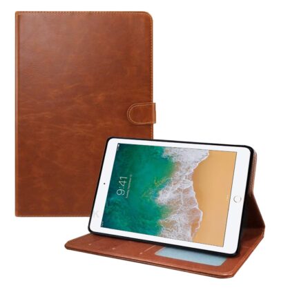 TGK Multi Protective Leather Wallet with Viewing Stand and Card Slots Flip Case Cover for iPad Pro 10.5 inch 2017 (Model A1701/A1709) (Brown)