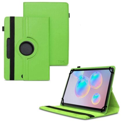 TGK 360 Degree Rotating Universal 3 Camera Hole Leather Stand Case Cover for Samsung Galaxy Tab S6 10.5 Inch SM-T860/T865/T867 – Green