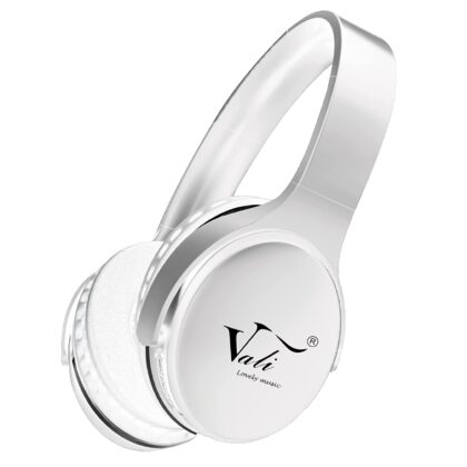 Vali V-666 Bluetooth Wireless On Ear Headphone with Mic, Deep Bass 8+ Hours Playback, 12mm Dynamic Driver, Bluetooth 5.2 Padded Ear Cushions, Foldable (White)