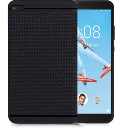 TGK Dotted Design Matte Finished Soft Back Case Cover for Lenovo Tab 7 (TB-7504F, TB-7504X) 2018 – Black