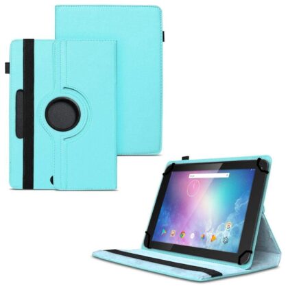 TGK 360 Degree Rotating Universal 3 Camera Hole Leather Stand Case Cover for Lenovo Tab TB2-X30F 10.1 inch – Sky Blue