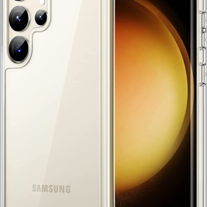 TGK Transparent Soft Back Case Cover for Samsung Galaxy S23 Ultra 5G 6.8-Inch, Transparent