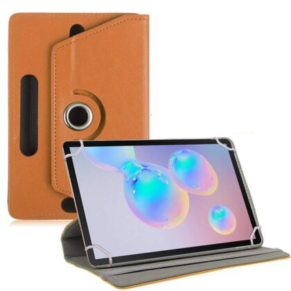 TGK Universal 360 Degree Rotating Leather Rotary Swivel Stand Case Cover for Samsung Galaxy Tab S6 10.5 Inch SM-T860/T865/T867 – Orange