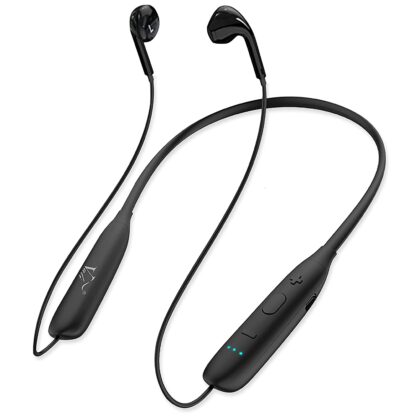 Vali V-93 Bluetooth 5.2 Wireless Headphones, Lightweight Neckband 50 Hours Ultimate Backup with Microphone – Black