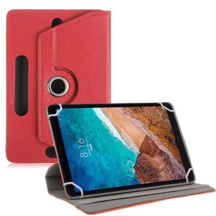 TGK Universal 360 Degree Rotating Leather Rotary Swivel Stand Case Cover for Xiaomi Mi Pad 4 Plus 10.1 inch – Red