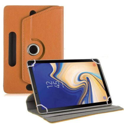 TGK 360 Degree Rotating Leather Rotary Swivel Stand Case Cover for Samsung Galaxy Tab S4 SM-T830 Tablet (10.5 inch) Orange