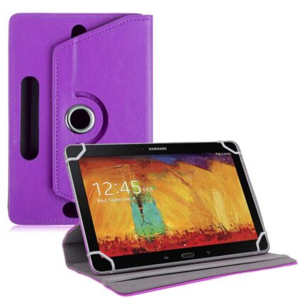 TGK 360 Degree Rotating Leather Rotary Swivel Stand Case Cover for Samsung Galaxy Note 10.1 inch SM-P600 SM-P601 SM-P602 SM-P605 (Purple)