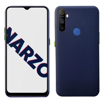 TGK Mobile Covers, Liquid Silicone Back Case Compatible for Realme Narzo 10A Cover (Dark Blue)