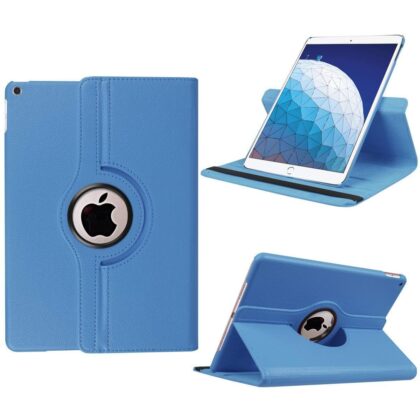 TGK 360 Degree Rotating Auto Sleep Wake Function Leather Smart Case For iPad Air 3 10.5 Cover, Air 3rd Generation Model – A2152 A2123 A2153 A2154 – Sky Blue