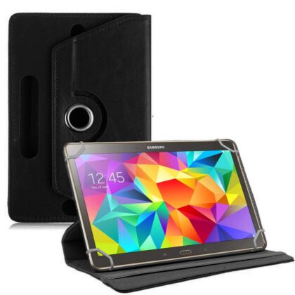 TGK 360 Degree Rotating Leather Rotary Swivel Stand Case Cover for Samsung Galaxy Tab S 10.5 SM-T805NTSAINU (Black)