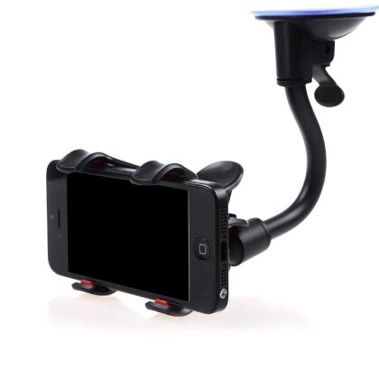 Vali VS107 Mobile Holder for Car Windshield or Dashboard 360 Degree Car Mobile Stand (Black)