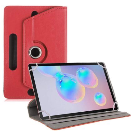 TGK Universal 360 Degree Rotating Leather Rotary Swivel Stand Case Cover for Samsung Galaxy Tab S6 10.5 Inch SM-T860/T865/T867 – Red