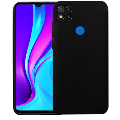 TGK Mobile Cover, Liquid Silicone Case Back Cover Compatible for Xiaomi Mi Redmi 9 / Redmi 9C (Black)