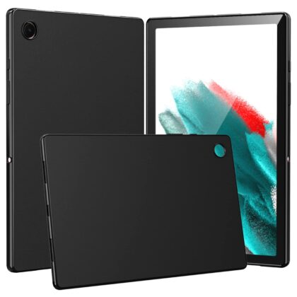 TGK Matte Design Soft Silicon TPU Back Case Cover for Samsung Galaxy Tab A8 10.5 inch (265m) [SM-X200/X205/X207] 2022, Black