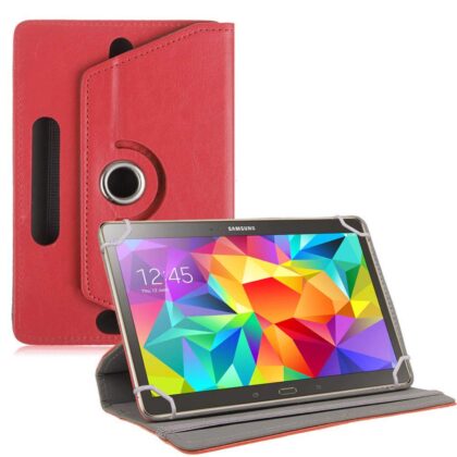 TGK 360 Degree Rotating Leather Rotary Swivel Stand Case Cover for Samsung Galaxy Tab S 10.5 SM-T805NTSAINU (Red)