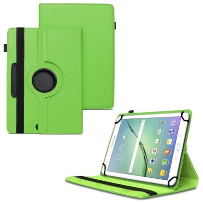 TGK 360 Degree Rotating Universal 3 Camera Hole Leather Stand Case Cover for Samsung Galaxy Tab S2 9.7″ SM-T810 / LTE SM-T815 / T813 / T819 – Green