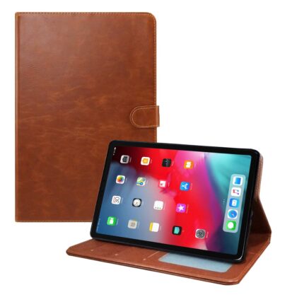 TGK Multi Protective Leather Wallet with Viewing Stand and Card Slots Flip Case Cover for iPad Pro 11 2018 Release (Brown)
