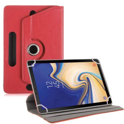 TGK 360 Degree Rotating Leather Rotary Swivel Stand Case Cover for Samsung Galaxy Tab S4 SM-T830 Tablet (10.5 inch) Red