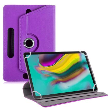TGK Universal 360 Degree Rotating Leather Rotary Swivel Stand Case Cover for Samsung Galaxy Tab S5e 10.5 inch Tablet (SM-T720 / T725) 2019 Release – Purple