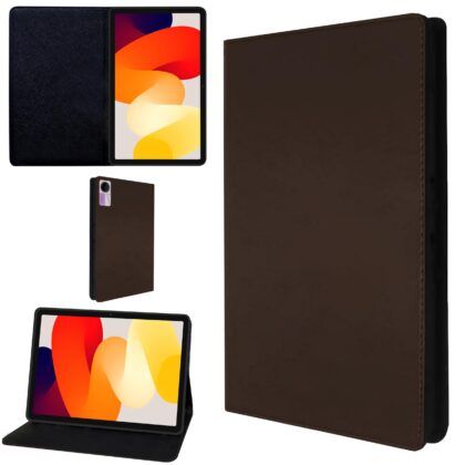 TGK Flip Cover for Redmi Pad SE 11 inch Tablet (Brown, Dual Protection, Pack of: 1)