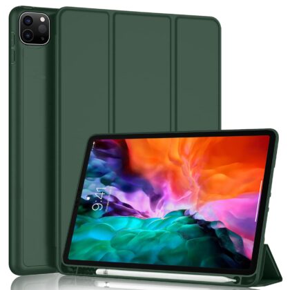 TGK Flip Cover for Apple iPad Pro 12.9 inch 4th Generation 2020 (Green, Dual Protection, Pack of: 1)