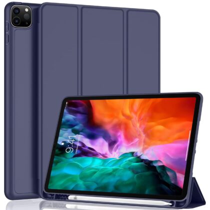 TGK Flip Cover for Apple iPad Pro 12.9 inch 4th Generation 2020 (Blue, Dual Protection, Pack of: 1)