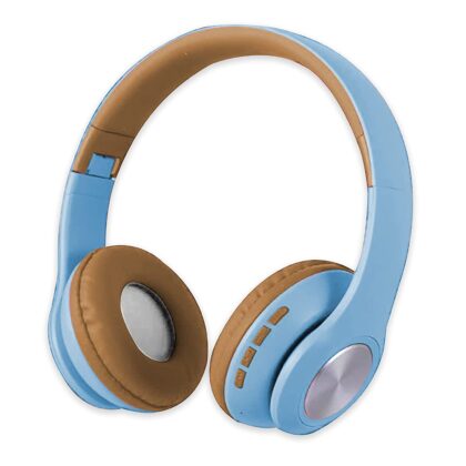 Vali V-333 Bluetooth Wireless On Ear Headphone with Mic, Deep Bass 12+ Hours Playback, Dynamic Driver, Bluetooth 5.0 Padded Ear Cushions, Foldable (Blue, Brown)