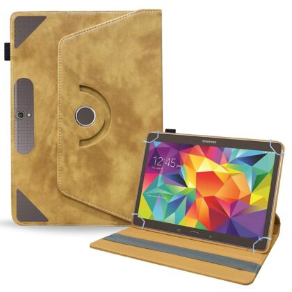 TGK Rotating Tablet Stand Leather Flip Case Compatible for Samsung Galaxy Tab S 10.5 Cover Models SM-T805, SM-T800, SM- T801, SM-T807 (Desert Brown)