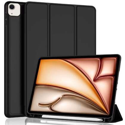 TGK Flip Cover for Apple iPad Air 13 Inch M2 2024 (Black, Dual Protection, Pack of: 1)
