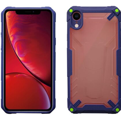 TGK Protective Hybrid Hard Pc with Shock Absorption Bumper Corners Back Case Cover Compatible for iPhone XR (Dark Blue)