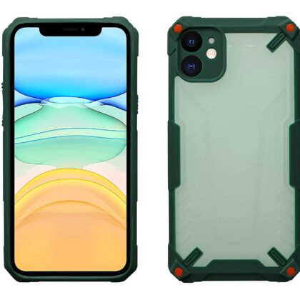 TGK Protective Hybrid Hard Pc with Shock Absorption Bumper Corners Back Case Cover Compatible for iPhone 11 (Dark Green)
