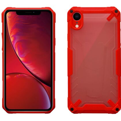 TGK Protective Hybrid Hard Pc with Shock Absorption Bumper Corners Back Case Cover Compatible for iPhone XR (Red)