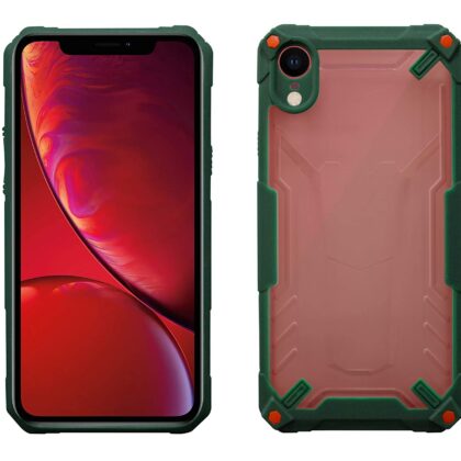TGK Protective Hybrid Hard Pc with Shock Absorption Bumper Corners Back Case Cover Compatible for iPhone XR (Dark Green)
