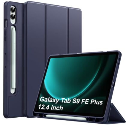 TGK Flip Cover for Samsung Galaxy Tab S9 FE+ 12.4 inch (Blue, Cases with Holder, Pack of: 1)