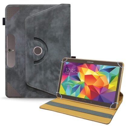 TGK Rotating Tablet Stand Leather Flip Case Compatible for Samsung Galaxy Tab S 10.5 Cover Models SM-T805, SM-T800, SM- T801, SM-T807 (Stone-Grey)