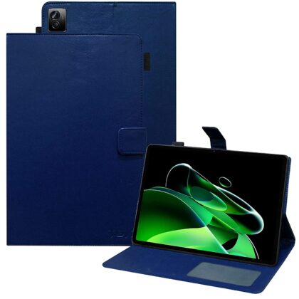 TGK Multi Protective Leather Case with Viewing Stand and Card Slots Flip Cover for Realme Pad X 11 inch Tab (Blue)