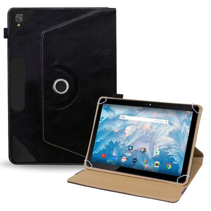 TGK Rotating Leather Stand Flip Case for Acer ONE 10 T4-129L Tablet Cover (Black)