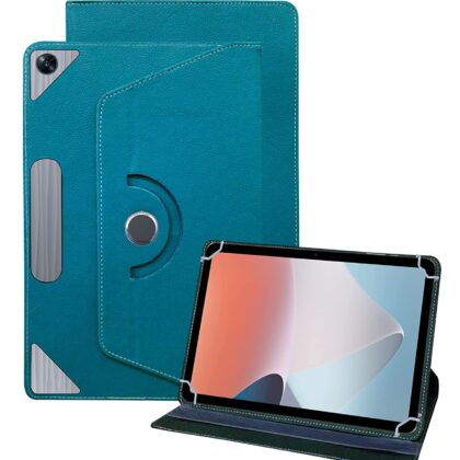 TGK Universal 360 Degree Rotating Leather Rotary Swivel Stand Case Cover for Oppo Pad Air 10.36 inch Tab (Sky Blue)