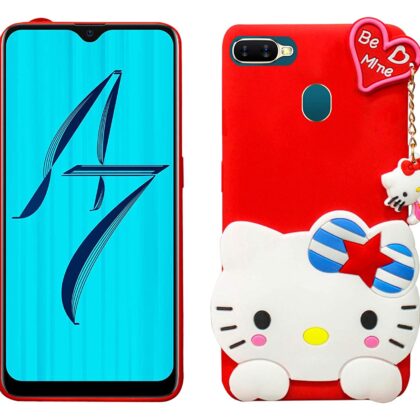 TGK Silicone Back Covers Case Compatible for OPPO A7 Cover (Red)