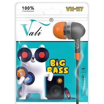 Vali VH117 Big Bass in-Ear Wired Earphones with Mic (Multicolor)