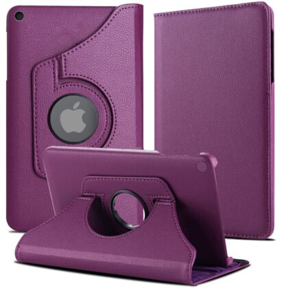 TGK 360 Degree Rotating Leather Smart Rotary Swivel Stand Case Cover for iPad 10.2 Inch 2021 9th Generation (Purple)