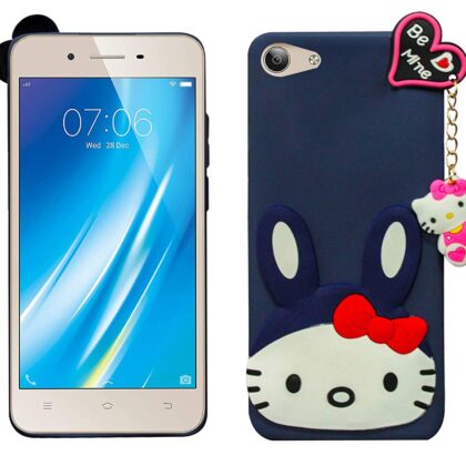 TGK Silicone Back Covers Case Compatible for Vivo Y53 Cover (Dark Blue)