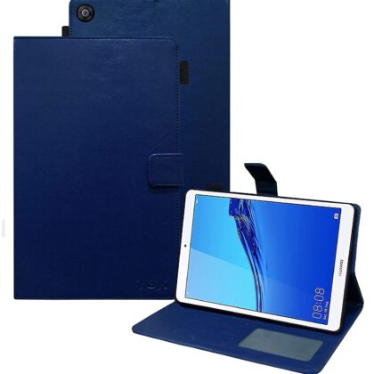 TGK Multi Protective Leather Case with Viewing Stand and Card Slots Flip Cover for Huawei MediaPad M5 Lite 8.0 Inch 2019 Release Tablet (Blue)
