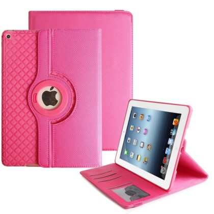 TGK TPU Detachable 360 Degree Rotating Smart Case with Stand and Auto Sleep, Wake Function for Apple iPad 2/3/4 A1458, A1459, A1460 (Pink)