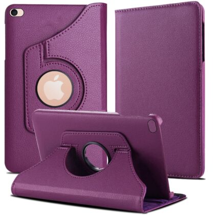 TGK 360 Degree Rotating Leather Auto Sleep Wake Function Smart Stand Case for iPad Mini 5 Case 7.9″ 2019 [iPad Mini 5th Gen] Model – A2133 A2124 A2125 A2126 – Purple